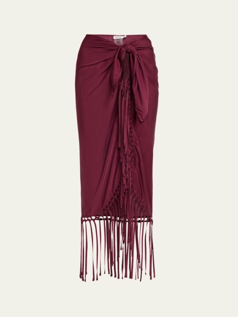 SIMKHAI Elara Fringe-Trim Pareo Coverup