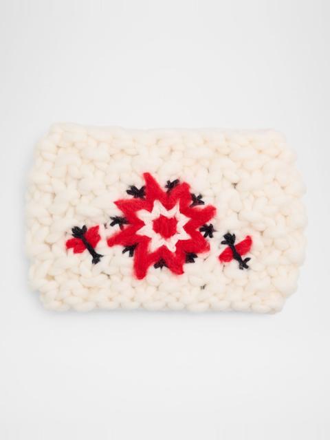 Moncler Grenoble Floral Embroidered Headband