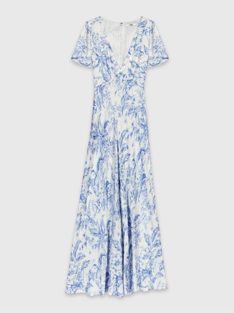 maje Flowing patterned maxi dress