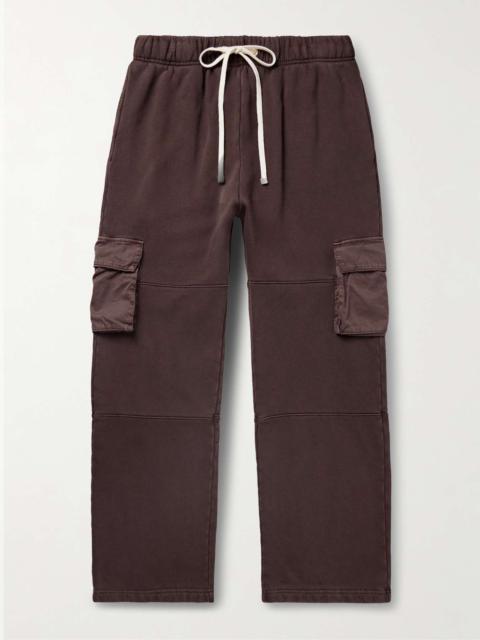 LES TIEN Straight-Leg Cotton-Jersey Drawstring Cargo Trousers