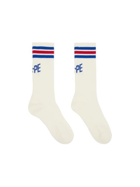 White STA Line Socks
