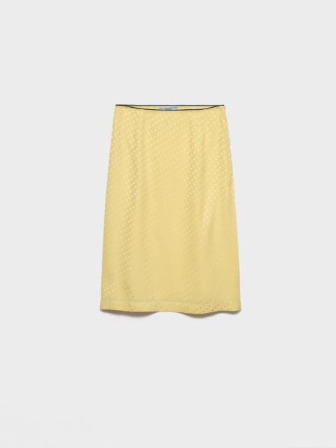 Prada Polka-dot satin skirt
