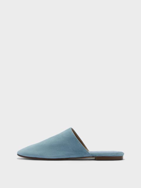 Aeyde Rega Suede Round-Toe Mules