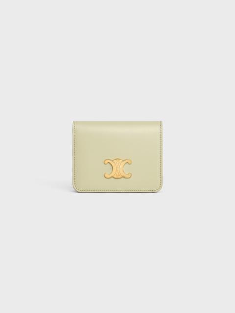 CELINE TRIOMPHE COMPACT WALLET in Shiny calfskin