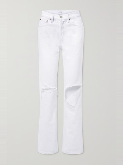 RE/DONE 90s High Rise Loose distressed straight-leg jeans