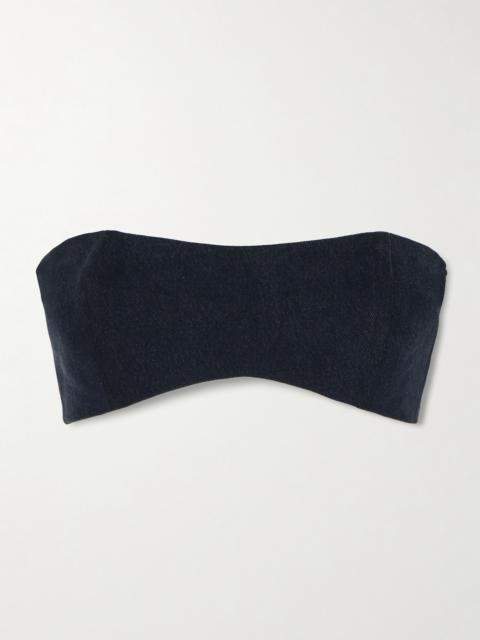 AGOLDE + Maria Mcmanus Organic And Recycled-denim Bandeau Top