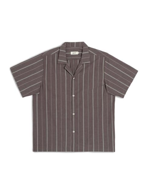 Bather Merlot Stripe Camp Shirt