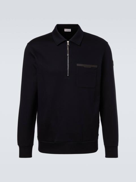 Moncler Cotton-blend half-zip sweater