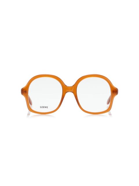 Loewe Round-Frame Acetate Glasses brown