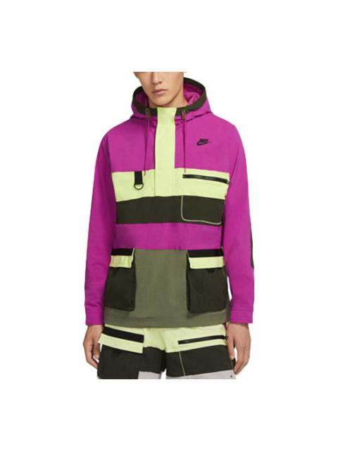 Nike Nike Sportswear Multicolor Splicing Big Pocket Hooded Jacket Colorblock CU4220-564