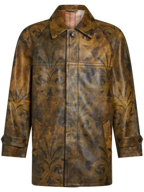 Etro printed leather jacket