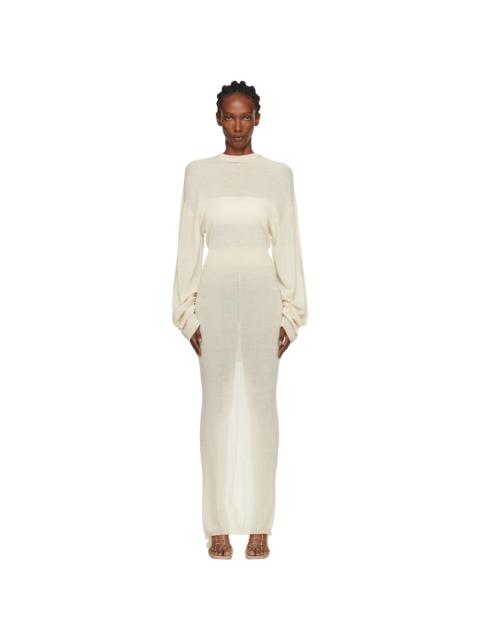 Rick Owens Off-White Concordians Hooded Maxi Dress