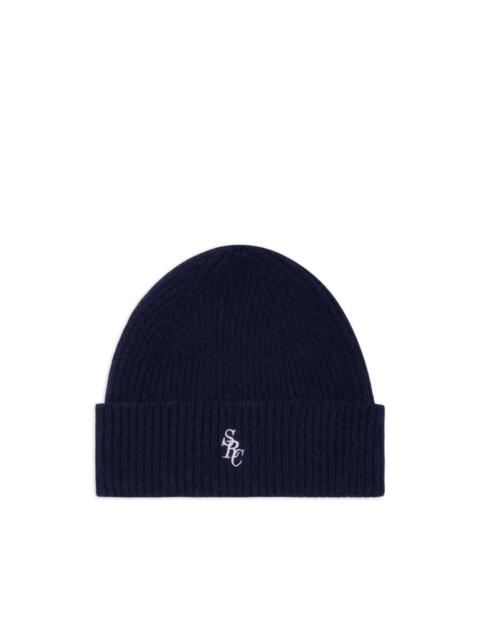Sporty & Rich embroidered-logo beanie hat