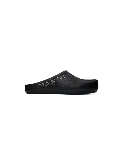 Marni Black Fussbett Sabot Loafers