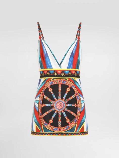 Dolce & Gabbana Carretto-print fabric short dress