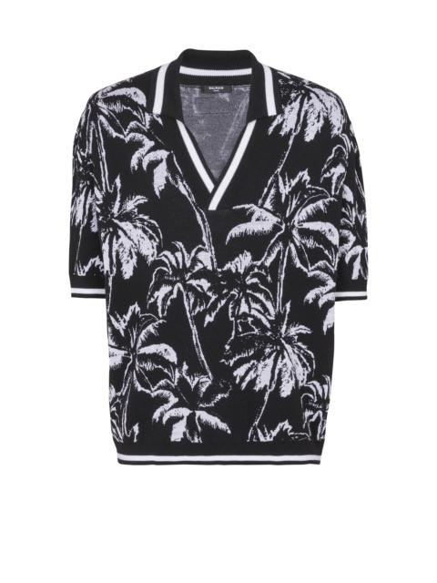 Balmain Palm knit polo