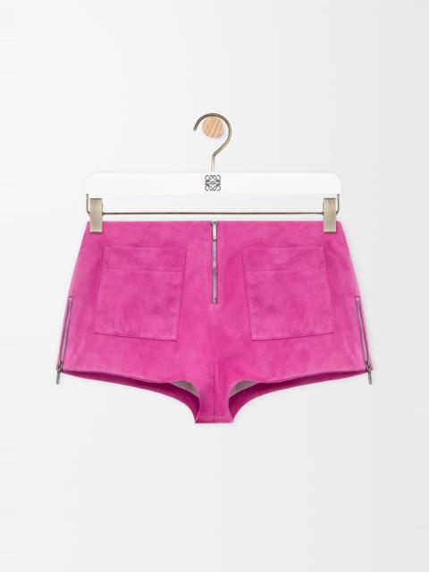 Loewe Shorts in suede goatskin