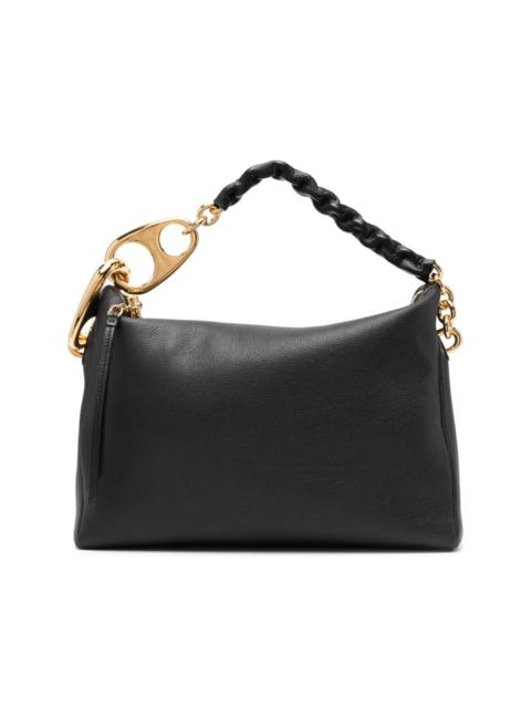 buckle-detail calf leather tote bag