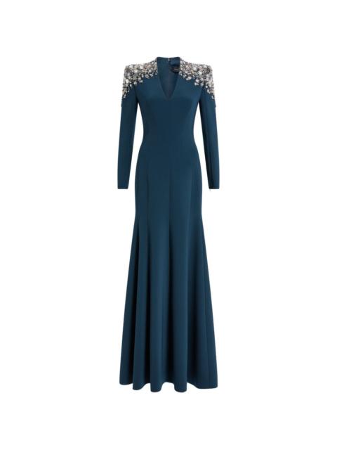 JENNY PACKHAM Nila embellished V-neck maxi dress