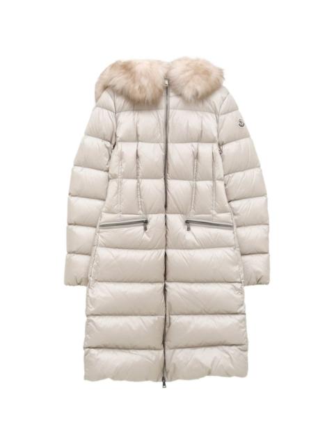 Moncler fur-trim quilted coat