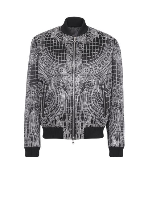 Balmain Embroidered silk bomber jacket