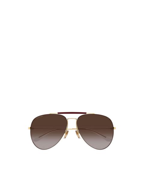 GUCCI gradient pilot-frame sunglasses