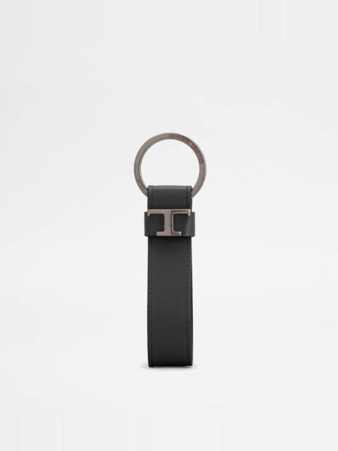 KEY HOLDER IN LEATHER - BROWN