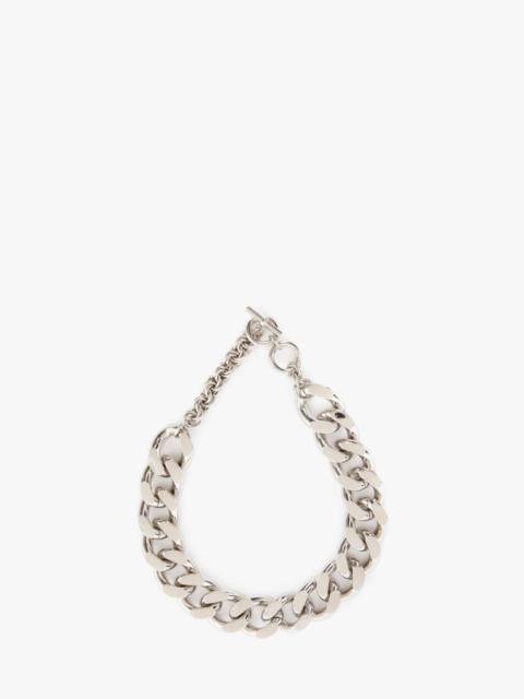JW Anderson oversized logo grid chain necklace