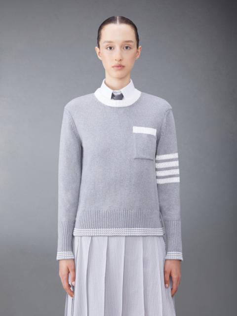Thom Browne 4-Bar stripe cotton jumper