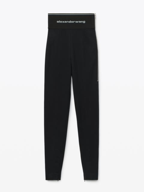 Alexander Wang ZIP LEGGING IN STRETCH KNIT