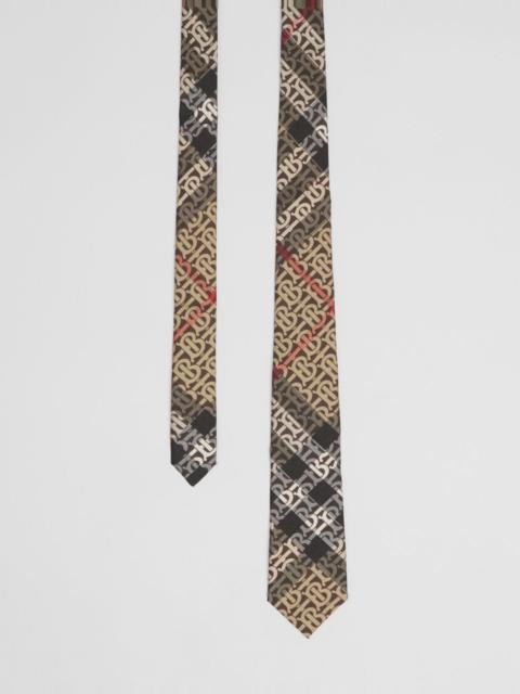 Burberry Classic Cut Monogram Check Silk Jacquard Tie