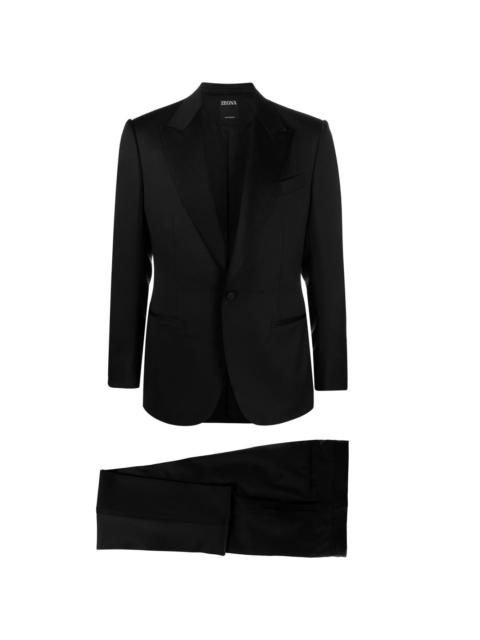 single breasted wool suit