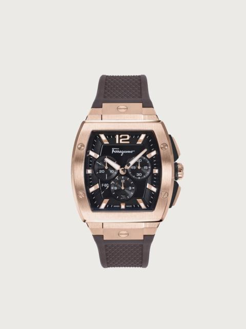 FERRAGAMO F-80 TONNEAU CHRONO WATCH