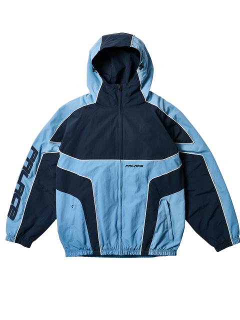 PALACE PIPED HOODED SHELL JACKET BLUE