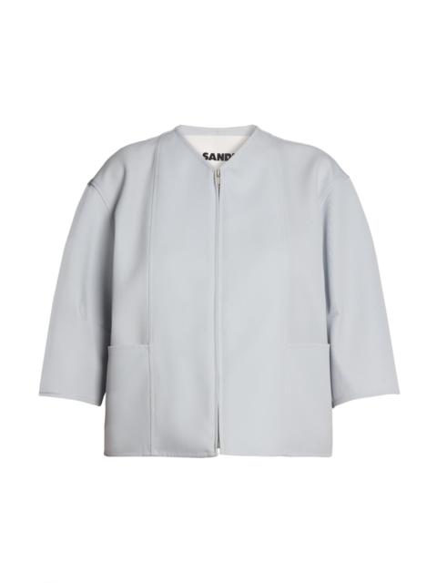 Jil Sander Women's Wool Relaxed-Fit Jacket - Cerulean