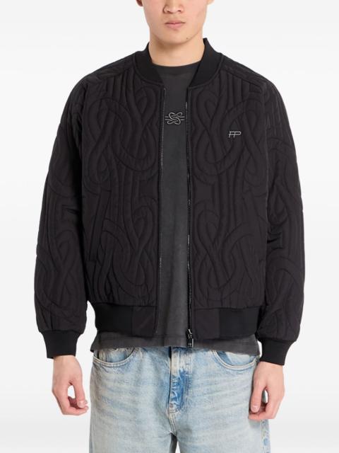 Filling Pieces quilted bomber jacket