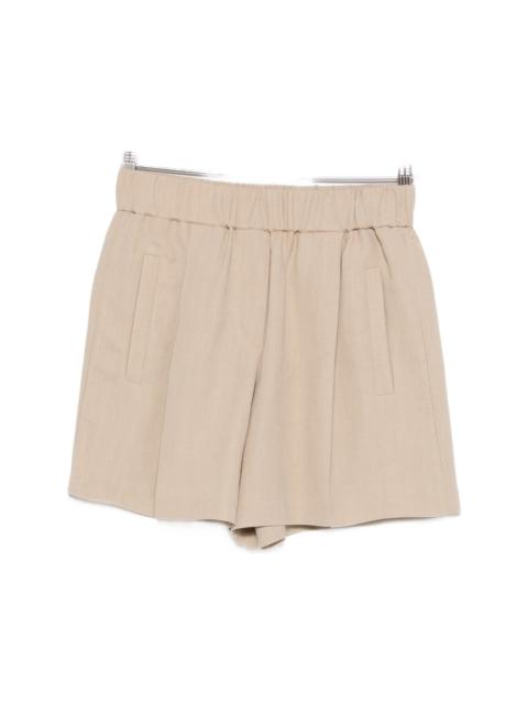 Linen blend shorts