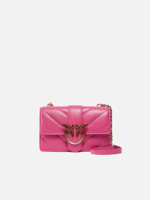 PINKO QUILTED LEATHER LOVE BAG SHOULDER BAG WITH PRECIOUS BUCKLE PINKO GALLERIA