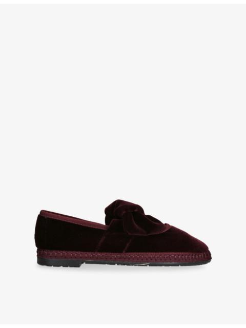 FLABELUS Lyra Wine Velvet Slippers