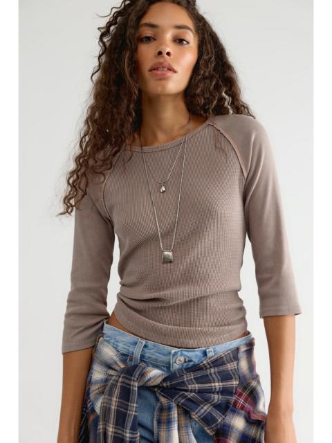 FREE PEOPLE We The Free Easy Does It Three-Quarter Sleeve Top