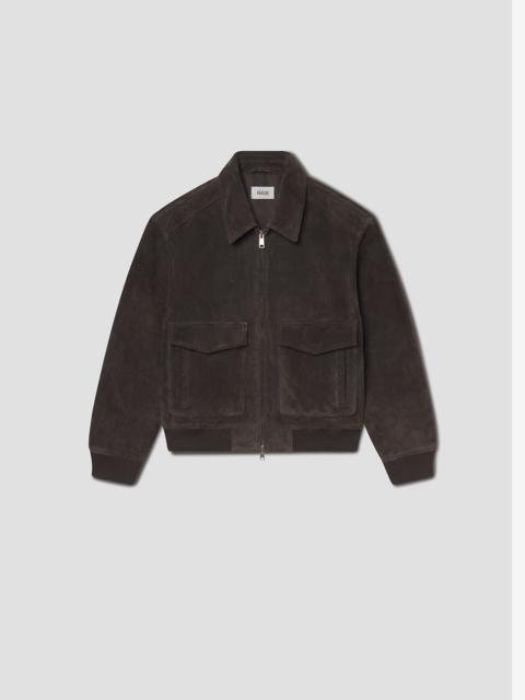 AGOLDE EMIL BOMBER IN SEAL BROWN