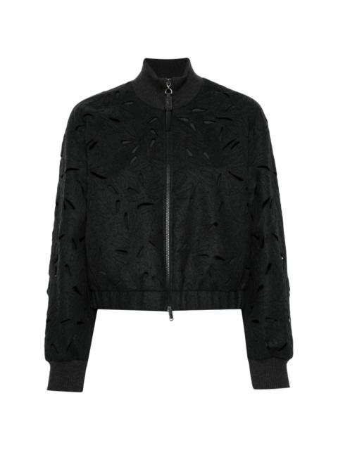 Monili-detail bomber jacket