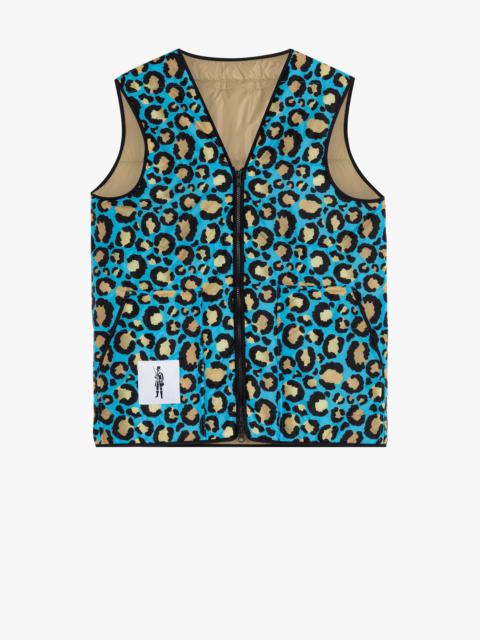 Mackintosh FOUR SEASON BLUE LEOPARD NYLON GILET