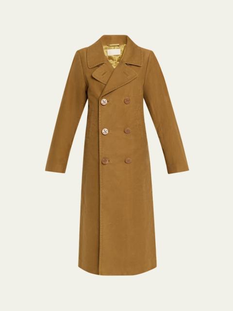 6397 Long Double-Breasted Peacoat
