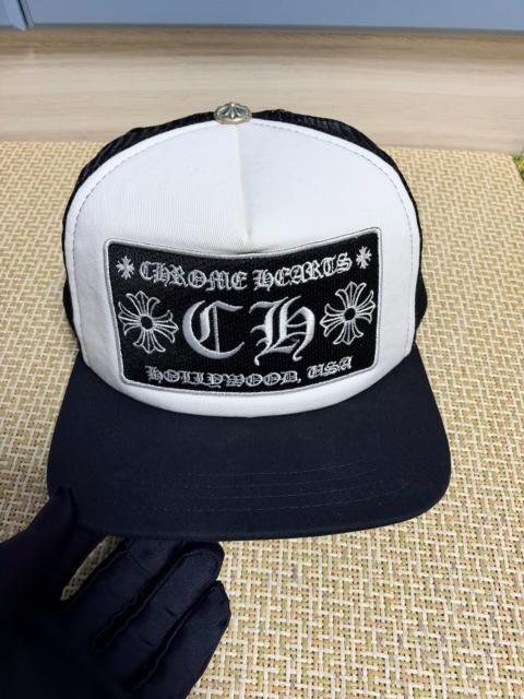 Chrome Hearts Chrome Hearts Black and White Color Block Mesh Truck Cap