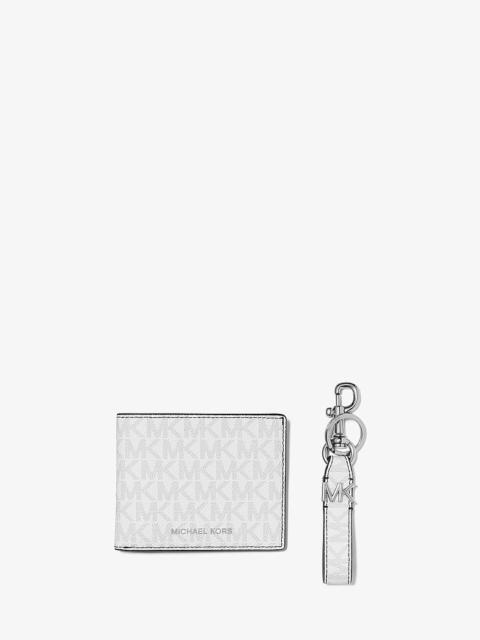 MICHAEL KORS Logo Wallet and Key Chain Gift Set