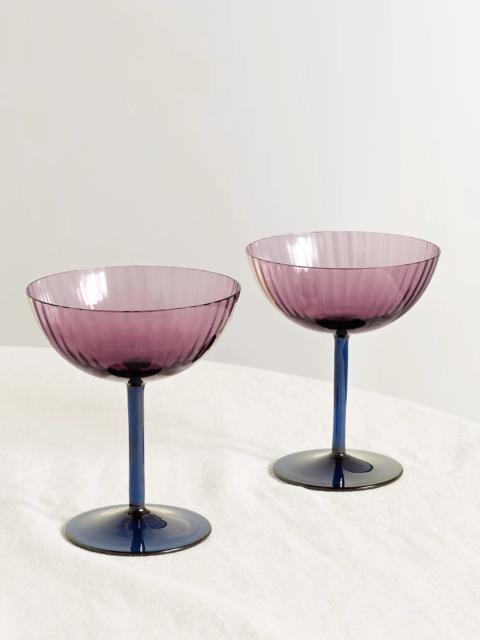 La DoubleJ Set Of Two Murano Glass Champagne Coupes