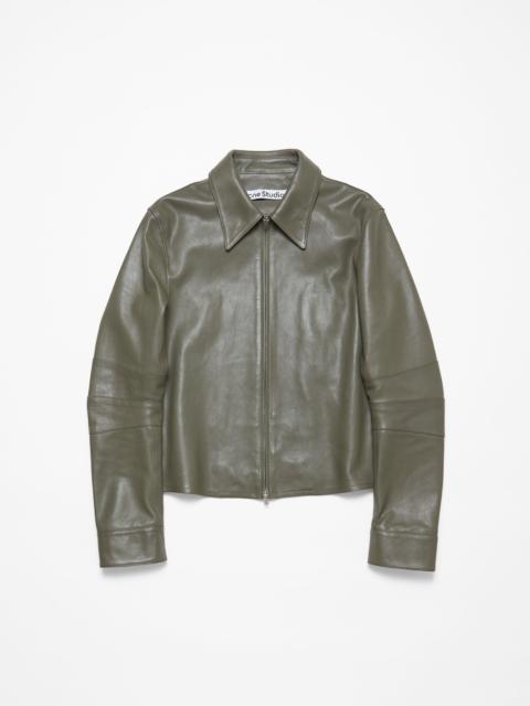Acne Studios Leather jacket - Dusty green