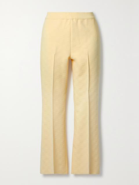 HIGH SPORT Kick Cropped Stretch-cotton Flared Pants