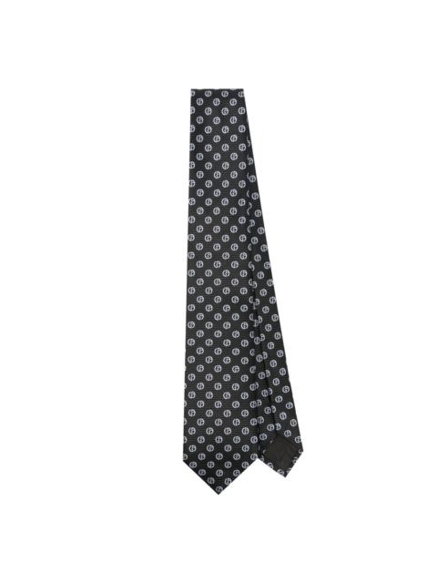 logo-jacquard tie